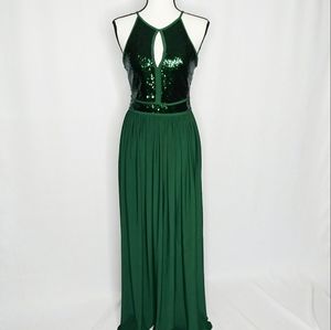 NWOT Long Halter Sequin Dress size 5